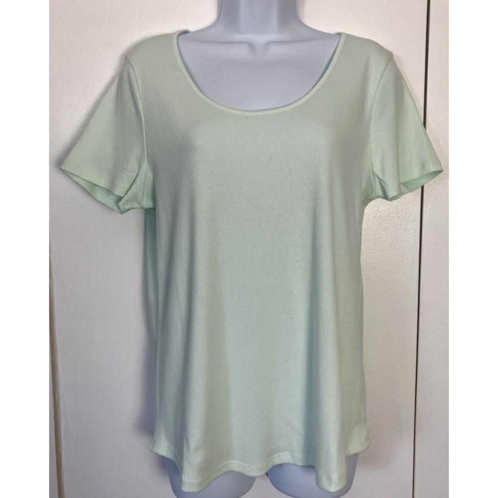 NWOT Falls Creek Mint Green Ribbed Shirt - Size Large